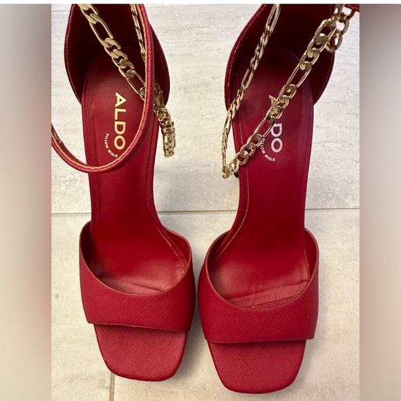 Red high heels from Aldo size 7.5 pillow walk cushion - Picture 8 of 8